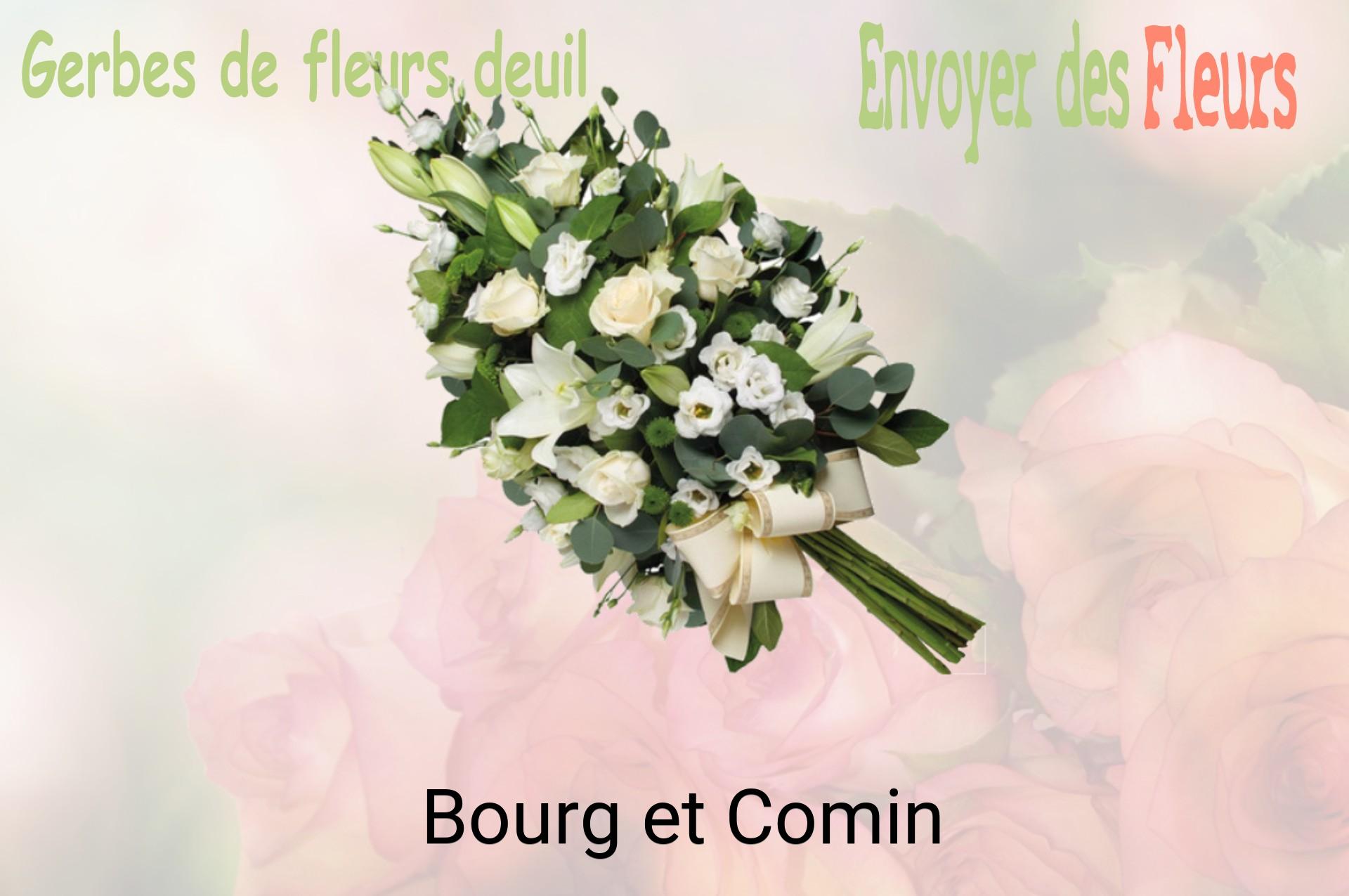 Gerbe de fleurs de deuil livrée à Bourg-et-Comin